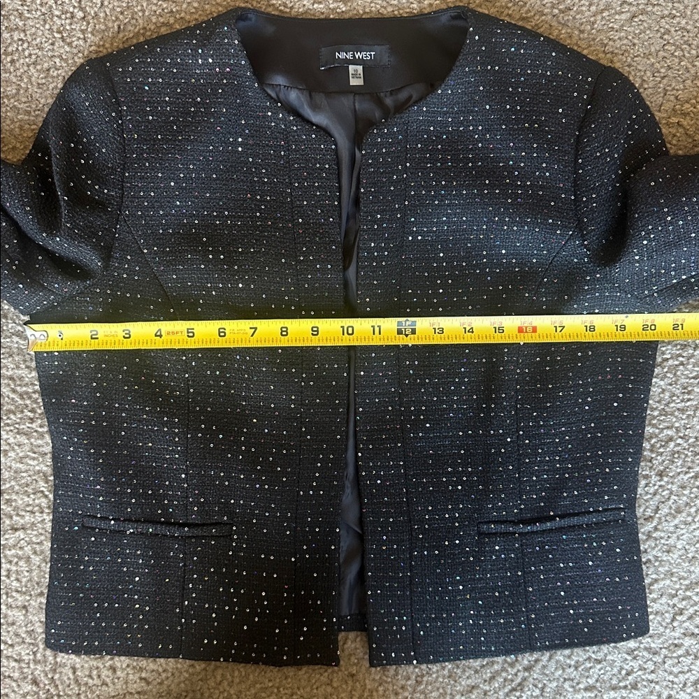 Nine West Textured Black Blazer - Picture 4 of 9